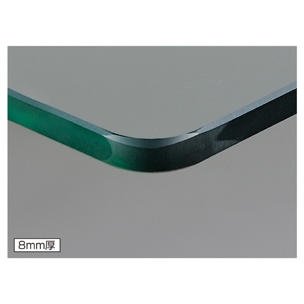 10R ガラス棚セット幅120cm インハングタイプ 8mm厚 奥行35cm