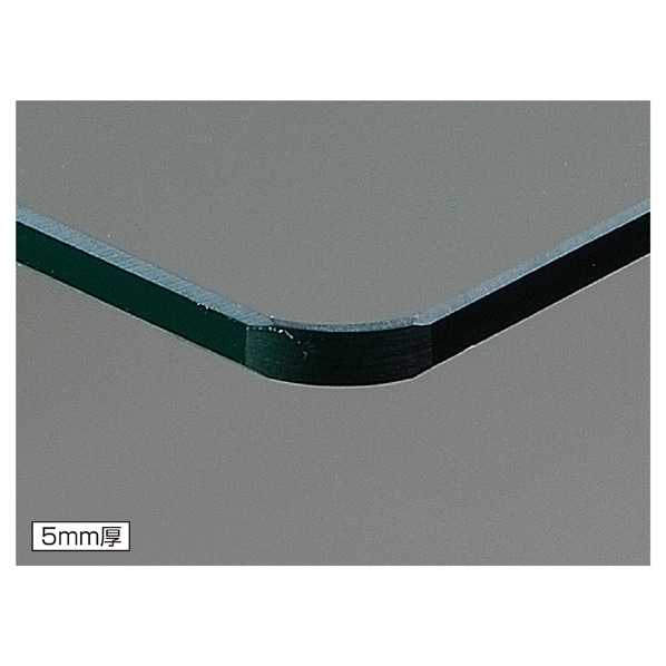 10R ガラス棚セット幅120cm オーバーハングタイプ 5mm厚 奥行35cm