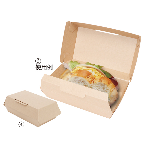 テイクアウト容器 HEIKO ネオクラフトBOX スナックBOX M 【通販
