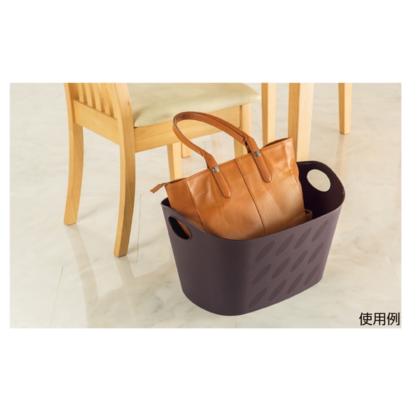 手荷物かご オーバルバスケット ブラウン