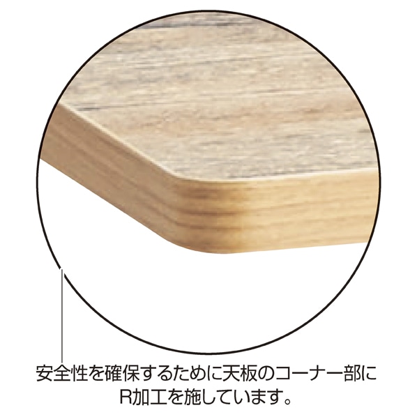 木製作業台 ラスティック柄〔ストエキオリジナル〕 両側天板タイプ