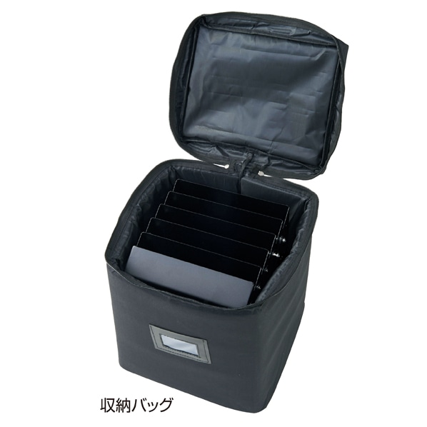 折りたたみ式パンフレットスタンド 収納バッグ付き ブラック