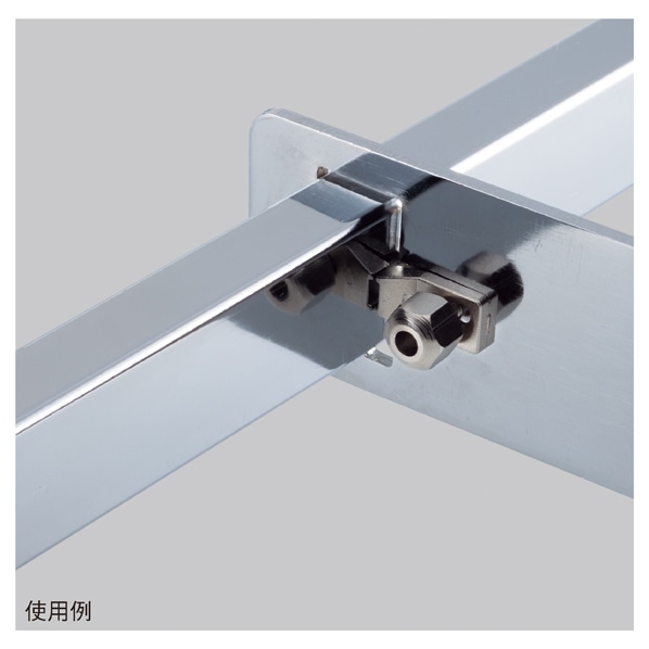 角バー貫通式ブラケット用 ブレ止め金具(クローム用)