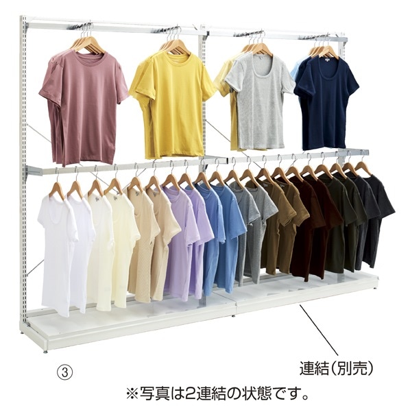 BR50片面 ホワイト オープン 幅120cm 本体〔ストエキオリジナル〕 高さ135cm