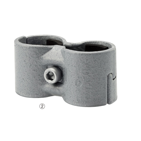 【2個】フェンスフレーム用 連結金具 ブラック