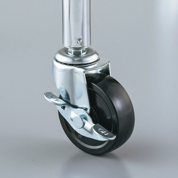 ワイヤーラック高さ80cm サイドハンドル付き 3段展開 奥行45cmタイプ〔ストエキオリジナル〕 幅90.7cm