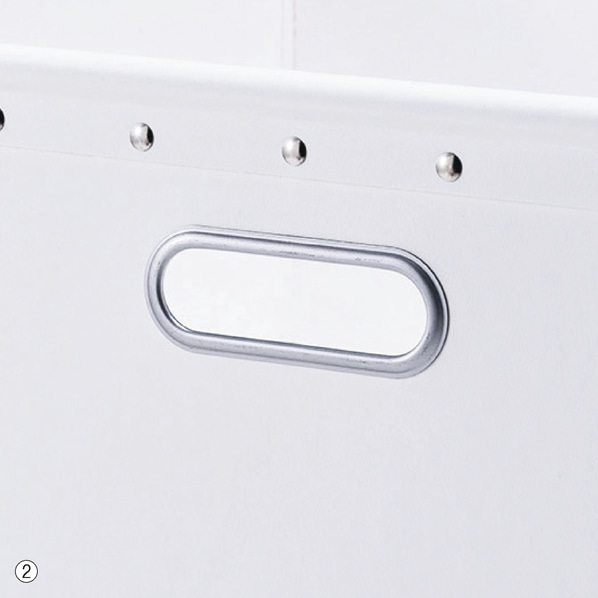 キャスター付きファイバーボックス 幅120cm ホワイト