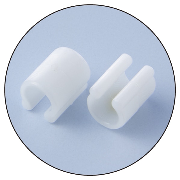 【10個】有孔パネル2段フック用PC値札ホルダー 直径4mm用スペーサー付き 中