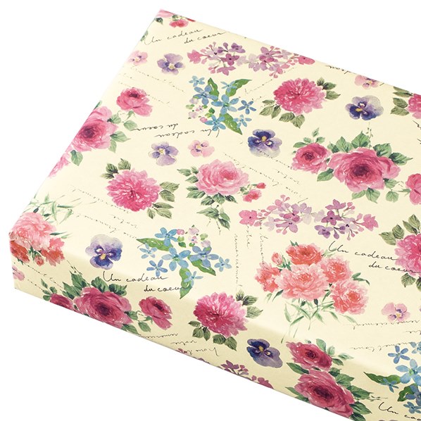 ヘッズ フレンチエレガンスフルール包装紙 半裁 半裁
