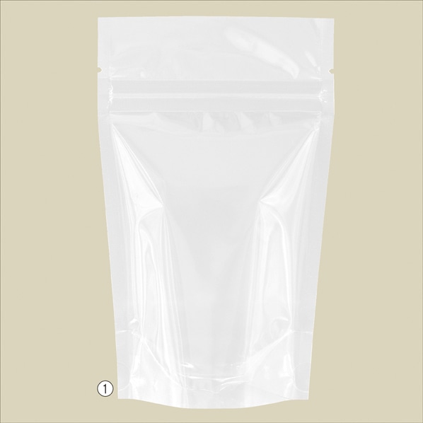 無地ジップスタンドバッグ クリア 9×15(11.5)×底マチ4.4cm