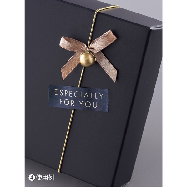 【10個】ヘッズ ビーズ付きゴムリボン シャインゴールド