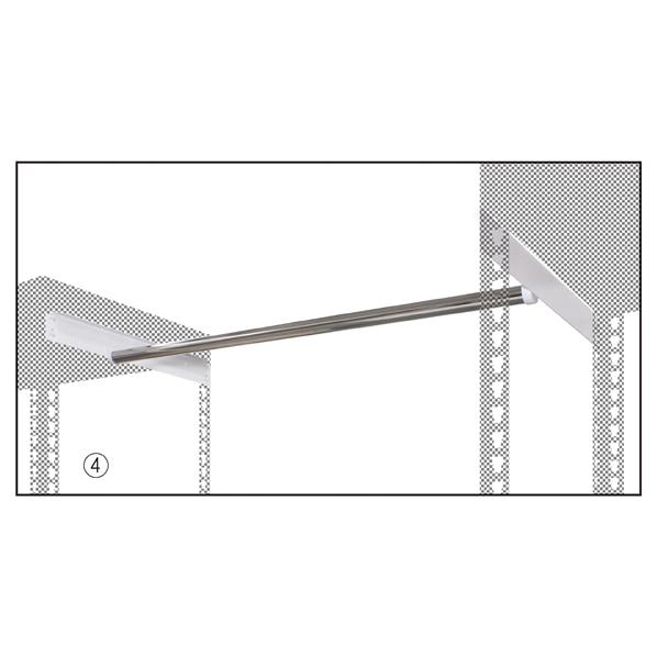 メタル＆ウッドラック 追加オプション ホワイト 幅51cm追加棚セット