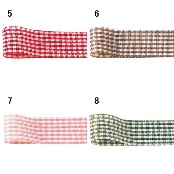 青山リボン ミニギンガム 13mm幅×23m  01763-004