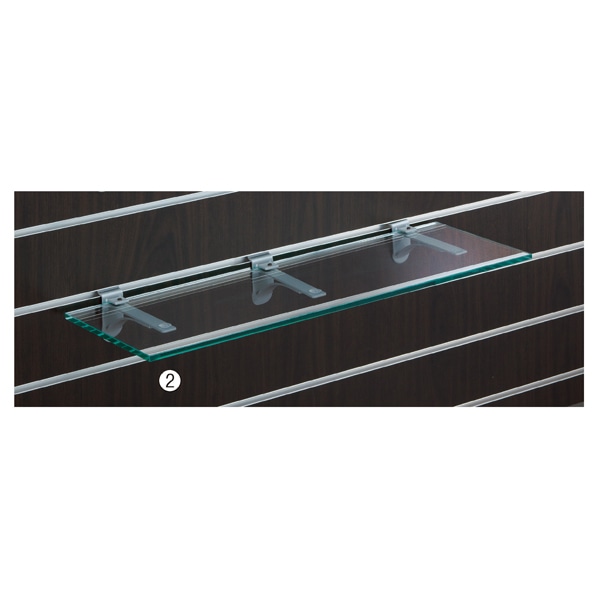 リスタ用ガラス棚セット 8mm厚 幅60cmタイプ〔ストエキオリジナル〕 奥行15cm