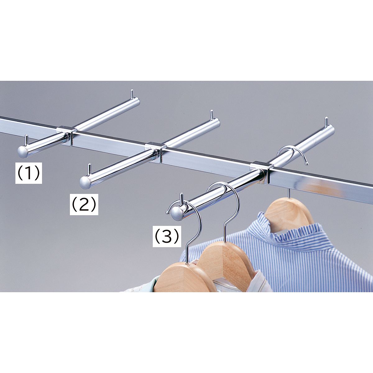 フェイスアウトハンガー ダブル〔ストエキオリジナル〕 10+20cm