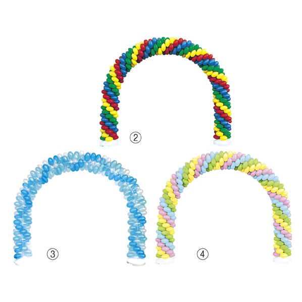 バルーンアーチセット ゴールド×シルバー