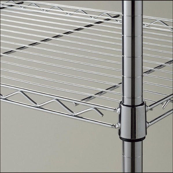 ワイヤーラック スチール棚 ローコスト奥行45cmタイプ〔ストエキオリジナル〕 幅90.7cm