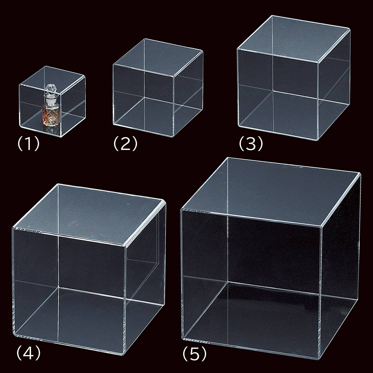 アクリル4面ディスプレイボックス〔ストエキオリジナル〕 10cm角