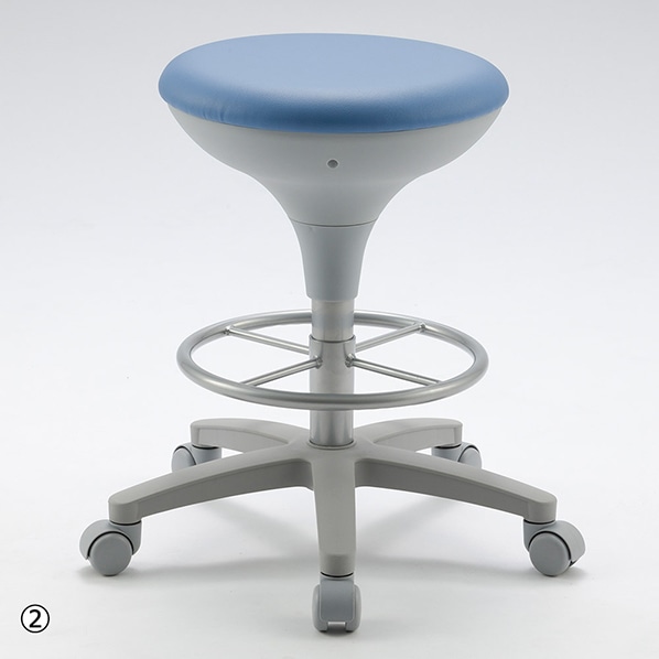 東洋工芸 ワーキングスツール 背無 脚リング付 WS025 ブラック WS025-VBK