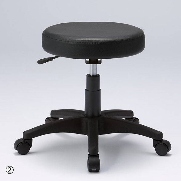 東洋工芸 ワーキングスツール 足掛リング付 GS010 ホワイト GS010-VWH