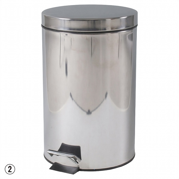 不二貿易 ゴミ箱 ダストボックス ラウンドペダルペール ステンレス 20リットル
