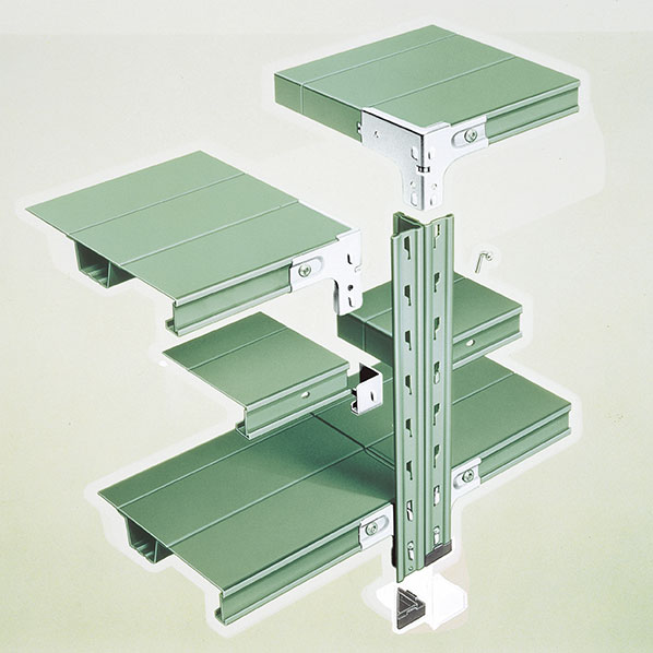 双福鋼器 軽量セミボルトレスラック 150kg/段 グリーン 幅120cm 6段(高さ210cm) 奥行30cm