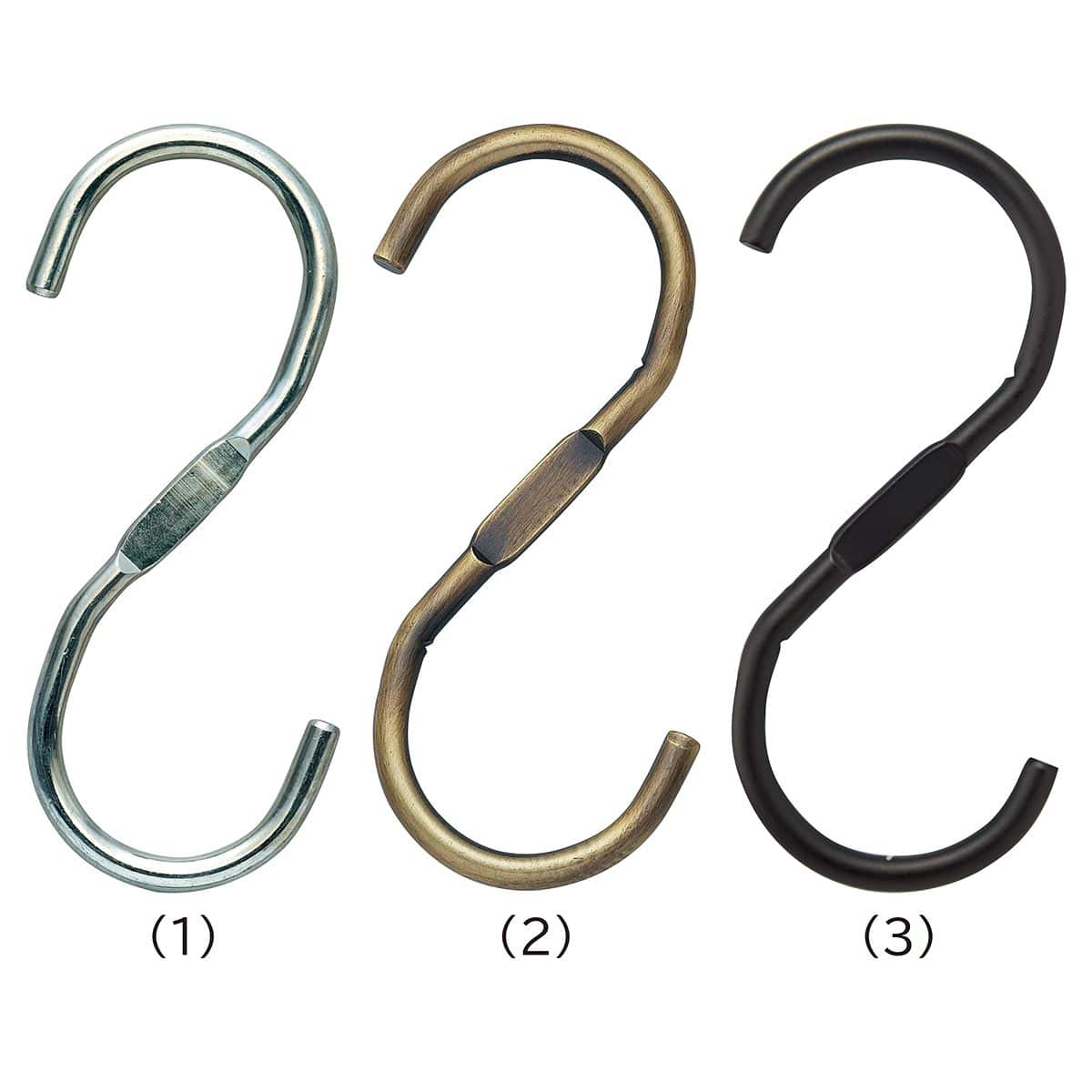 【5個】スチール製ディスプレイ用フック クローム