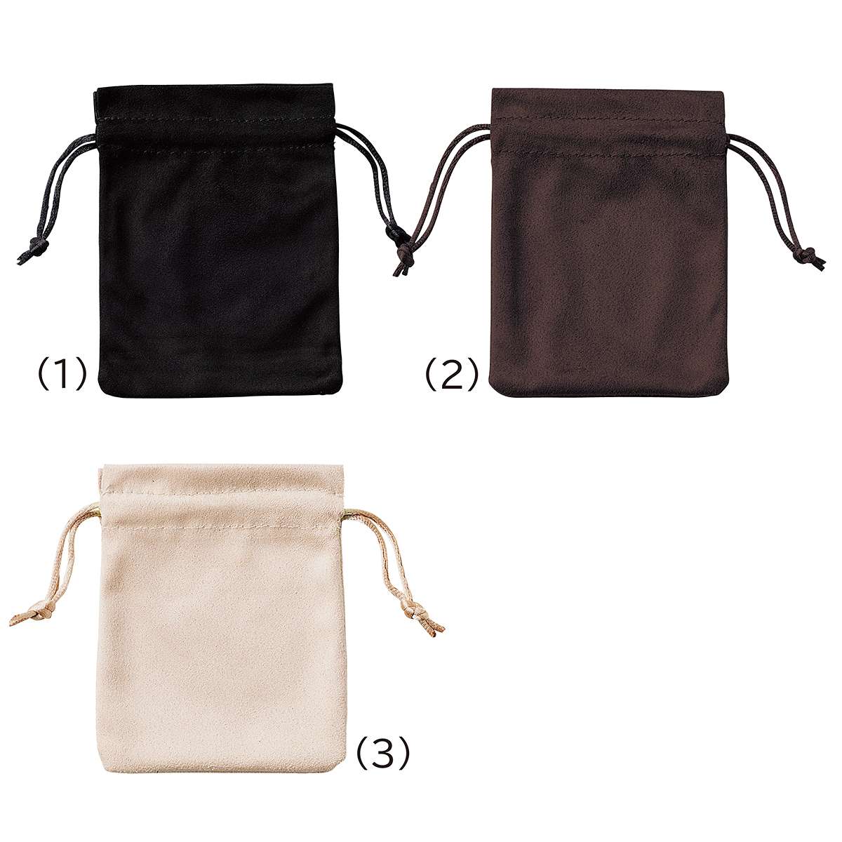 【20枚】ジュエリーポーチ スクエア 黒