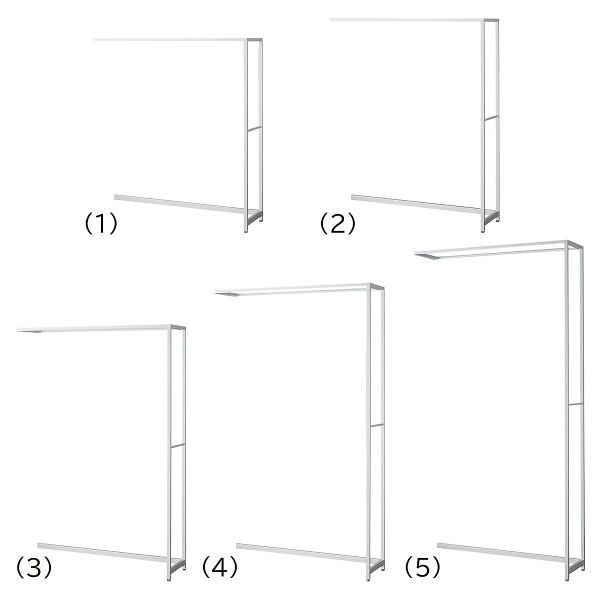 ラテラル・ロコ 幅120cm ホワイト 奥行35cm 連結〔ストエキオリジナル〕 高さ135cm