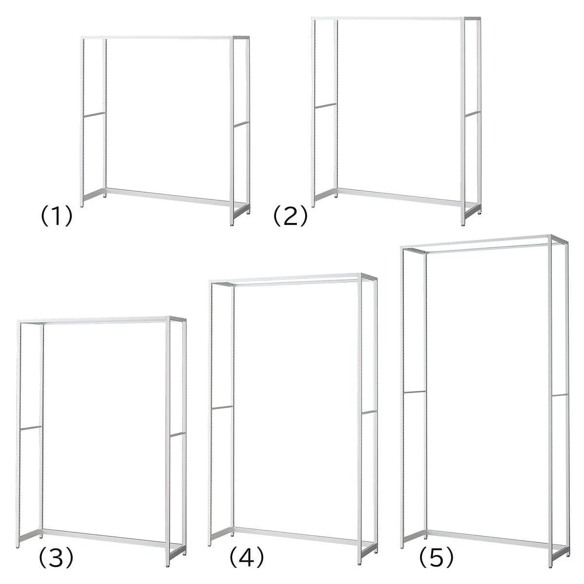 ラテラル・ロコ 幅120cm ホワイト 奥行40cm 本体〔ストエキオリジナル〕 高さ240cm