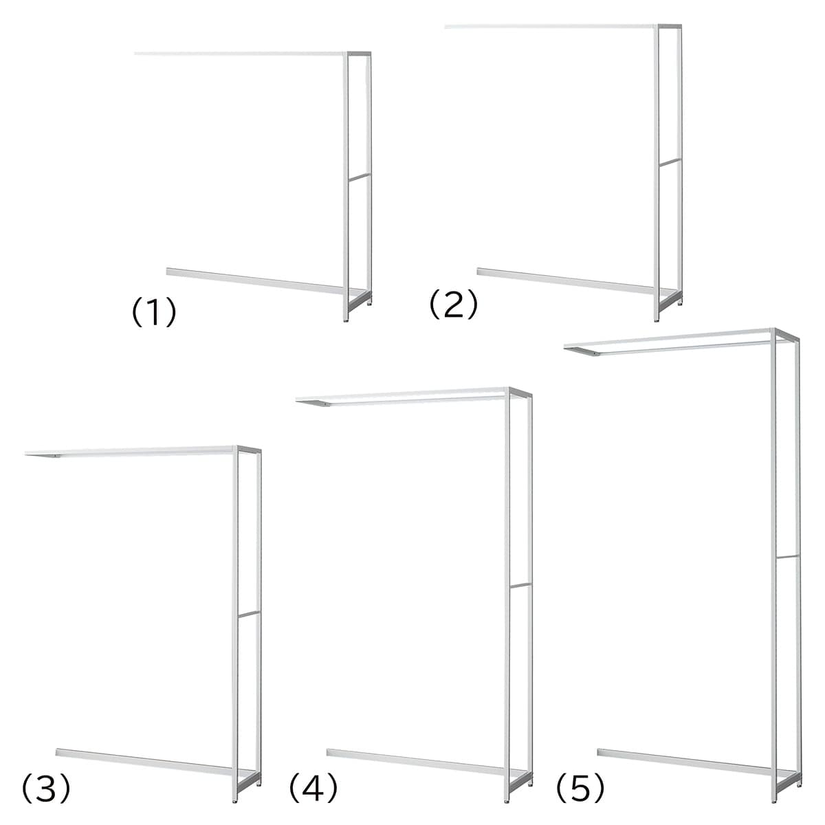 ラテラル・ロコ 幅120cm ホワイト 奥行40cm 連結〔ストエキオリジナル〕 高さ135cm
