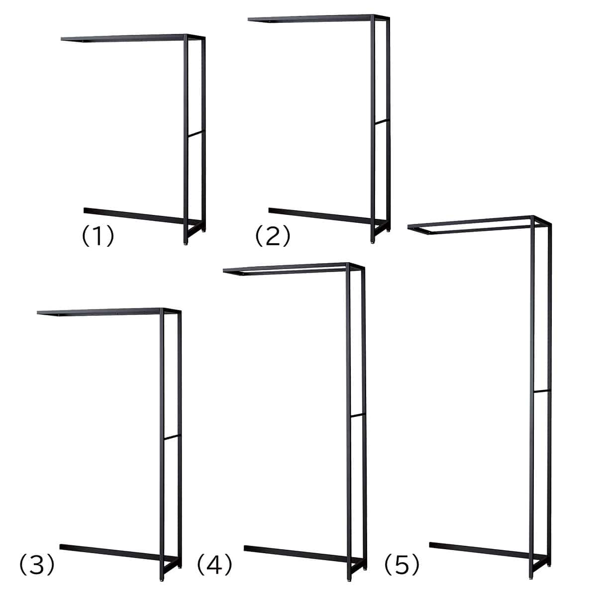 ラテラル・ロコ 幅90cm ブラック 奥行35cm 連結〔ストエキオリジナル〕 高さ135cm