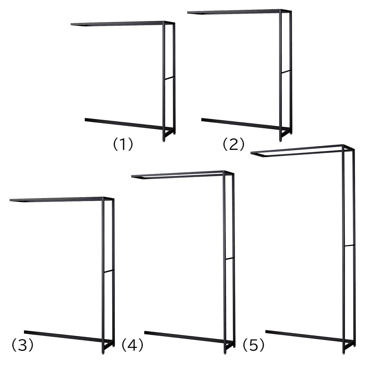 ラテラル・ロコ 幅120cm ブラック 奥行40cm 連結〔ストエキオリジナル〕 高さ240cm