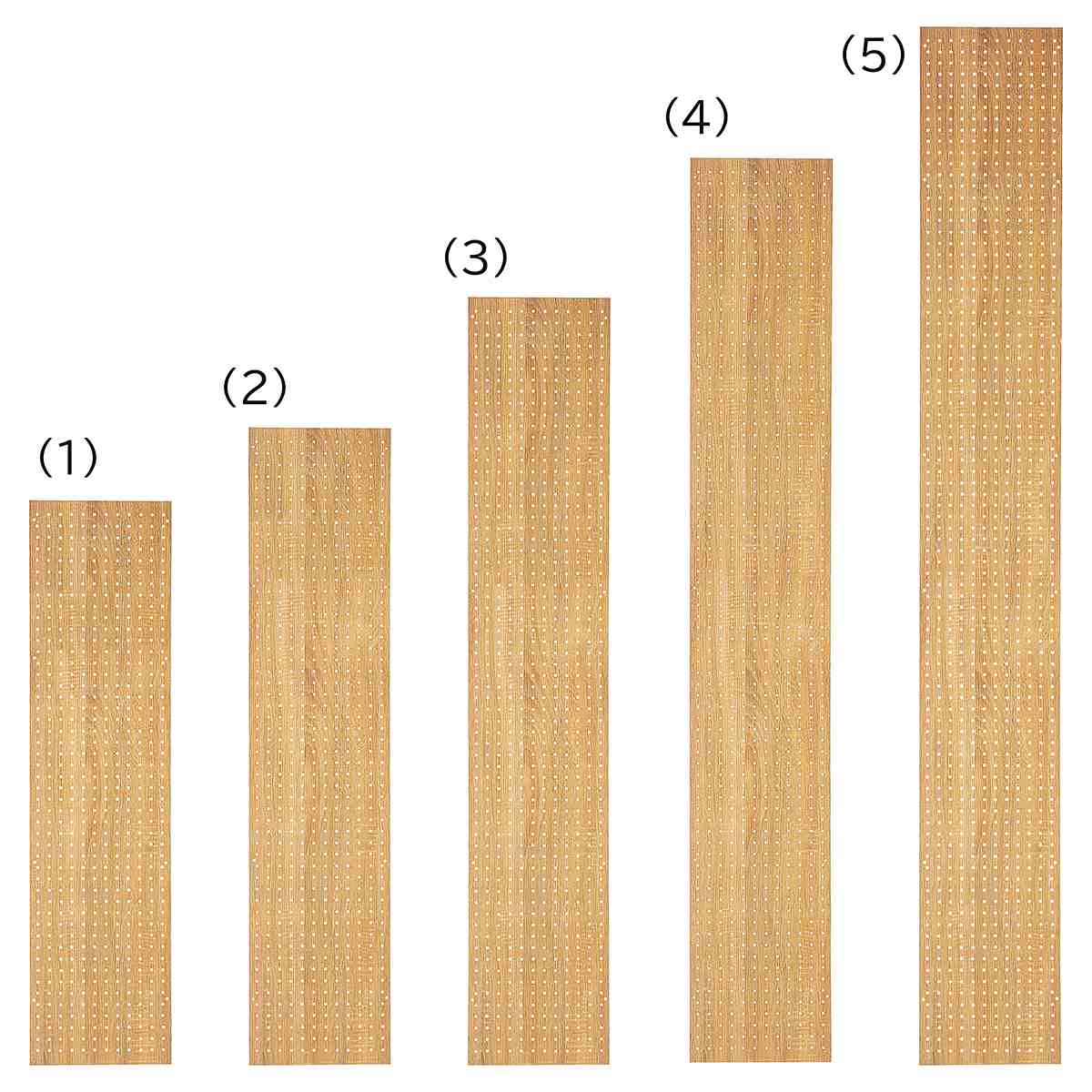 サイドパネル 奥行35cmタイプ 有孔あり ラスティック柄 ラテラル・ロコ用〔ストエキオリジナル〕 高さ135cm