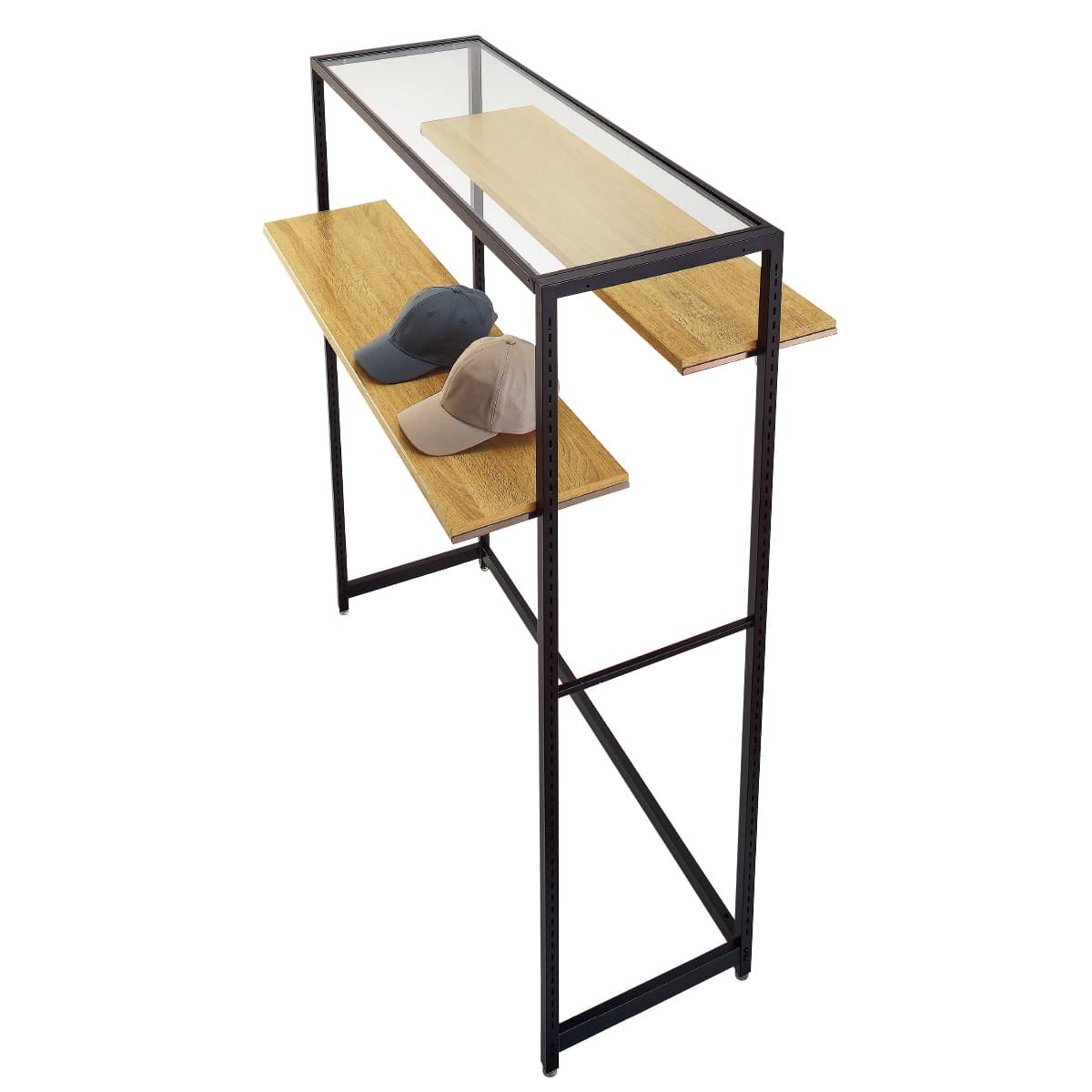 スリット直付け木棚セット 幅120cmタイプラテラル・ロコ用〔ストエキオリジナル〕 エクリュ