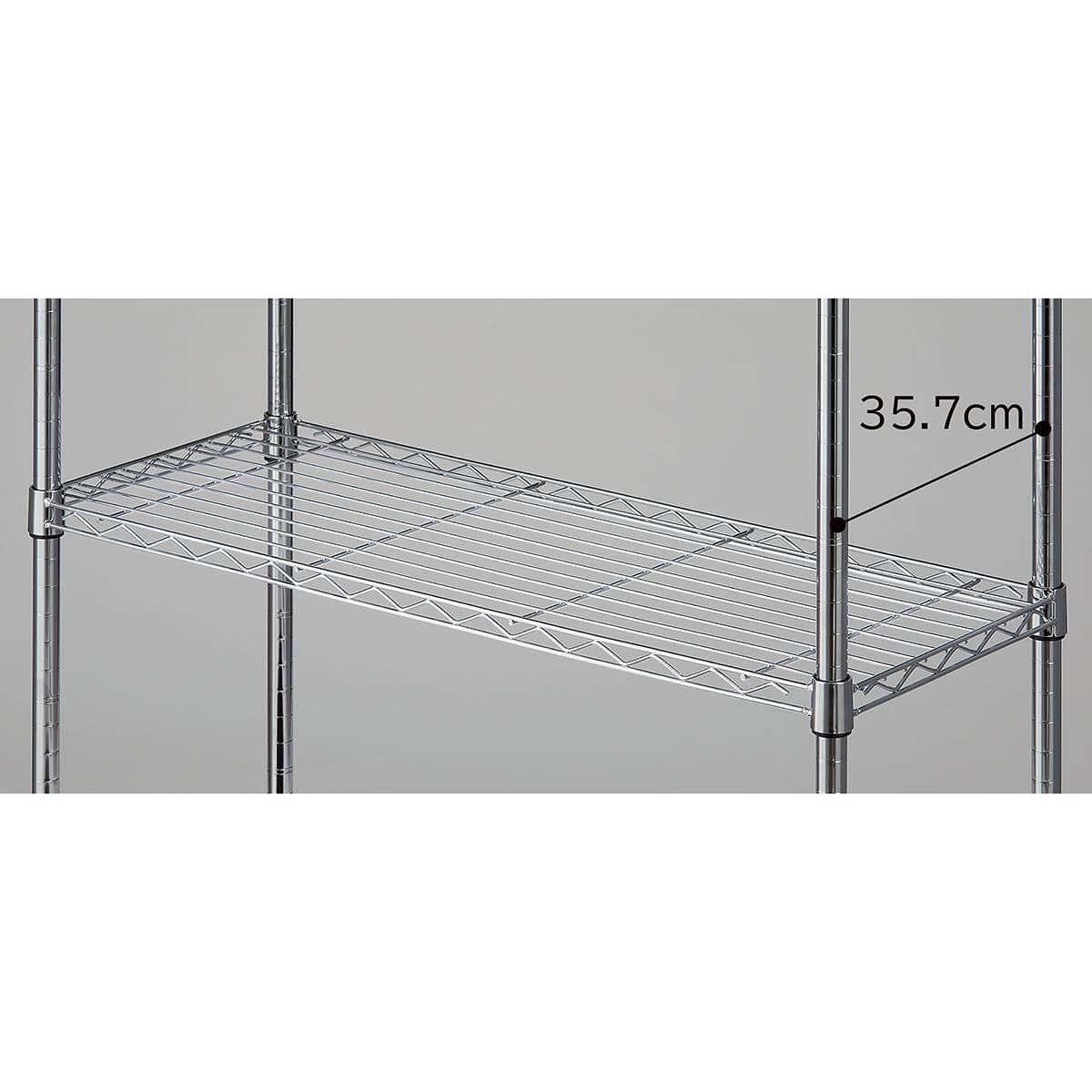 ワイヤーラック スチール棚 ローコスト奥行35cmタイプ〔ストエキオリジナル〕 幅90.7cm