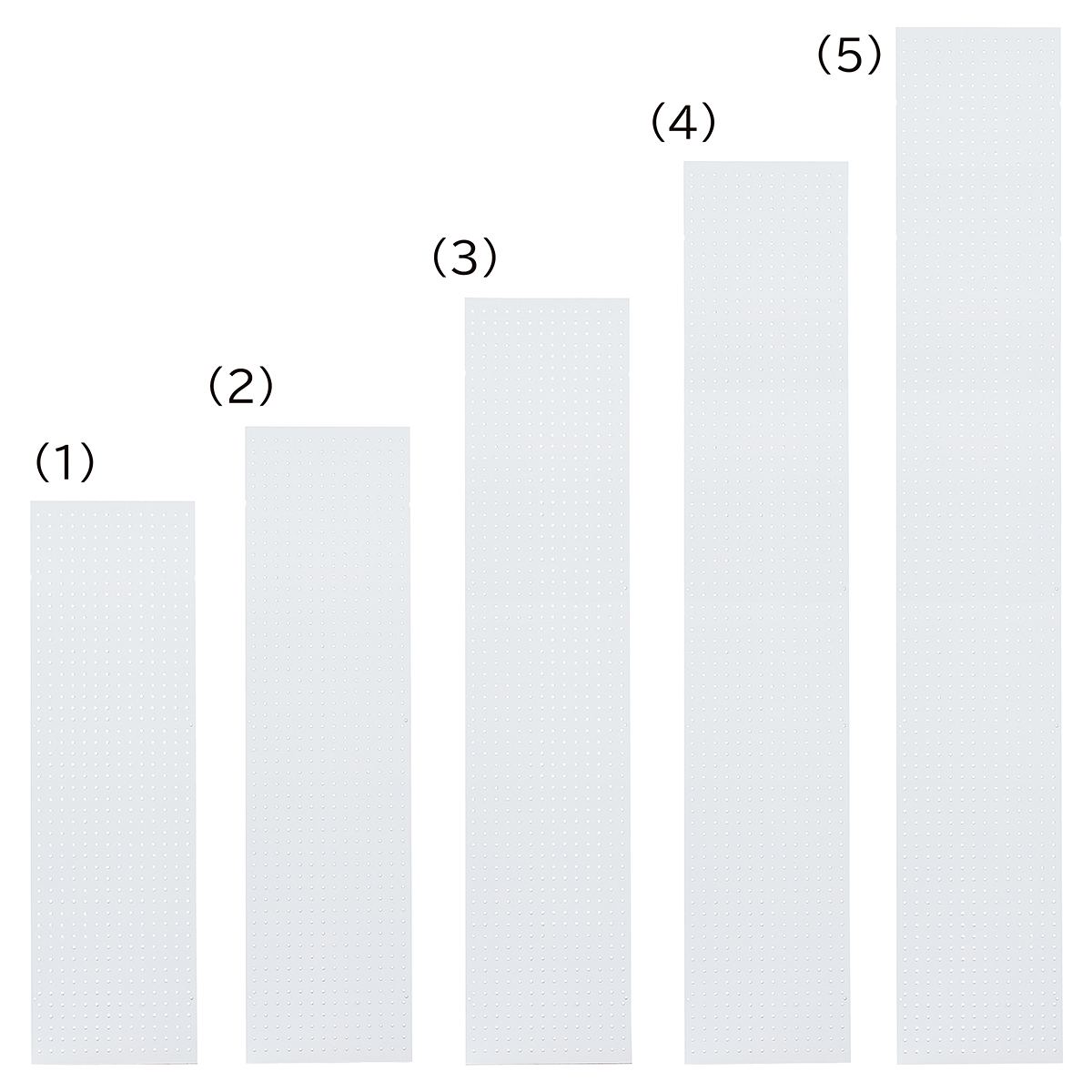 サイドパネル 奥行40cmタイプ 有孔あり ホワイト ラテラル・ロコ用〔ストエキオリジナル〕 高さ135cm