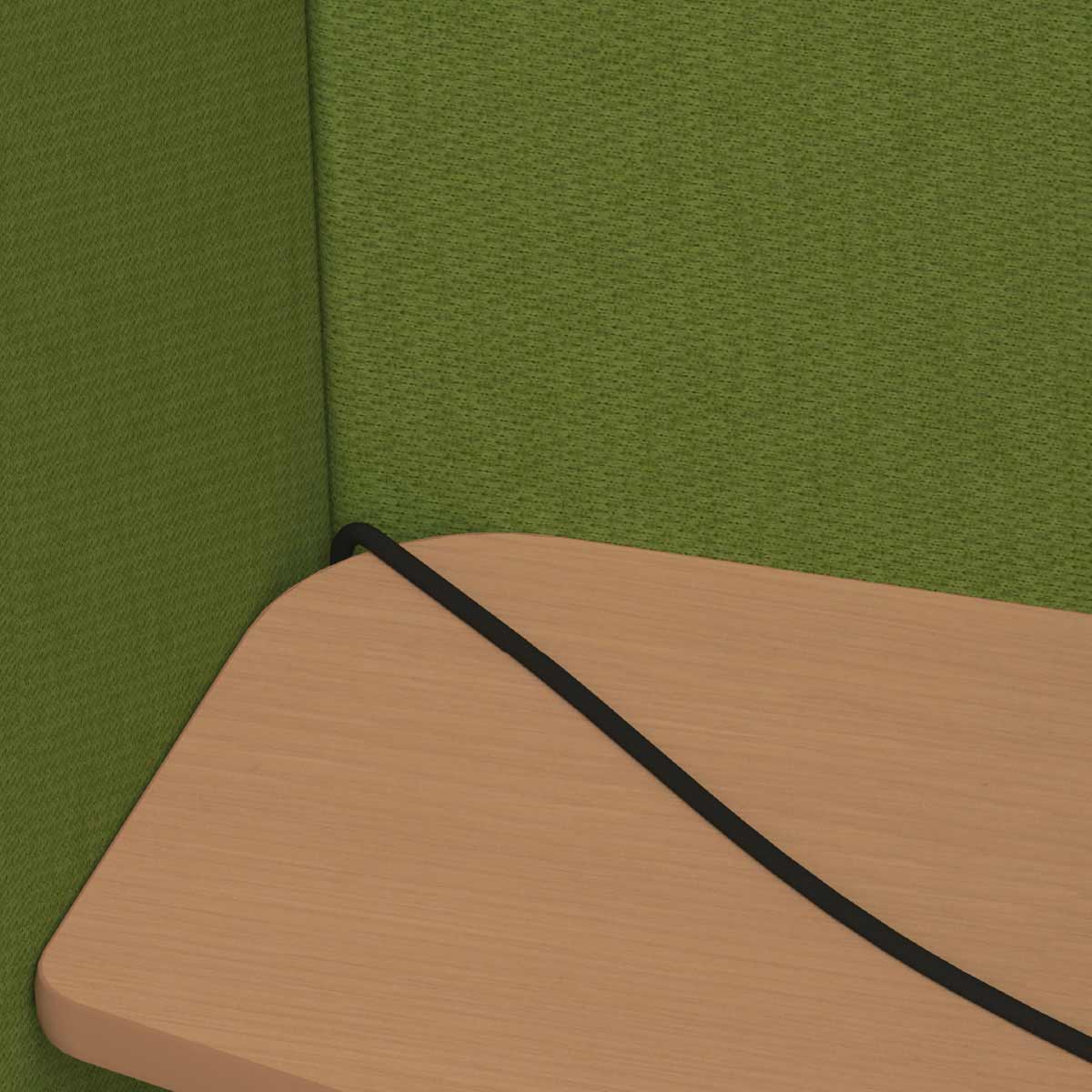 天板コーナーには配線機能があります。