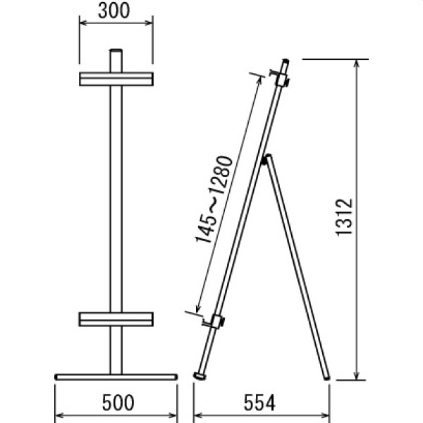 アルミスタンド 大 ライトブロンズ