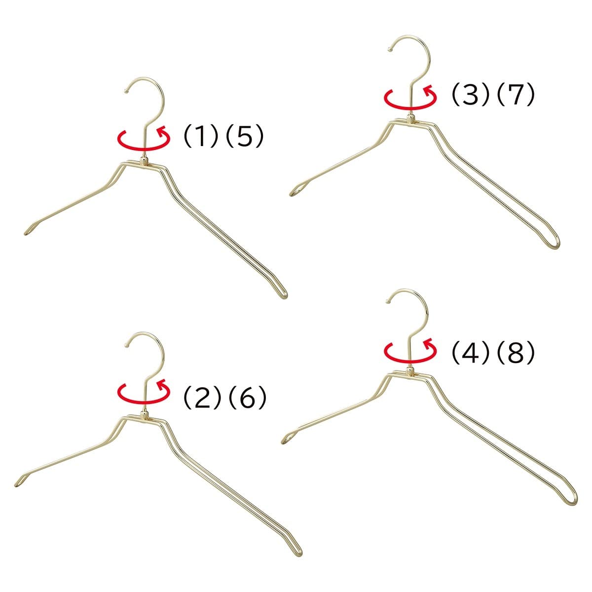 平型スチール製ハンガー ゴールド〔ストエキオリジナル〕 平型 幅38cm