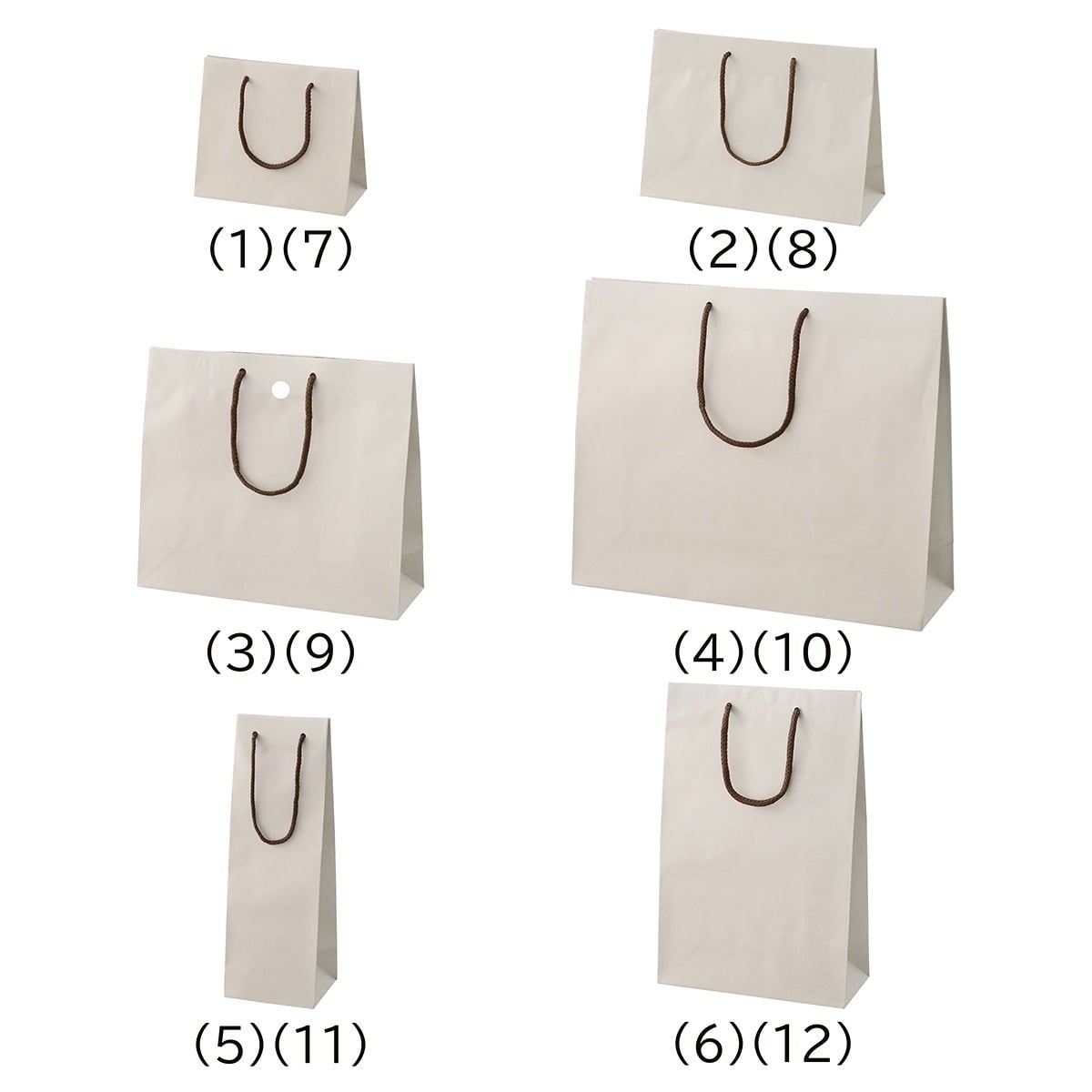 手提げ紙袋 グレー 20.5×10×18cm