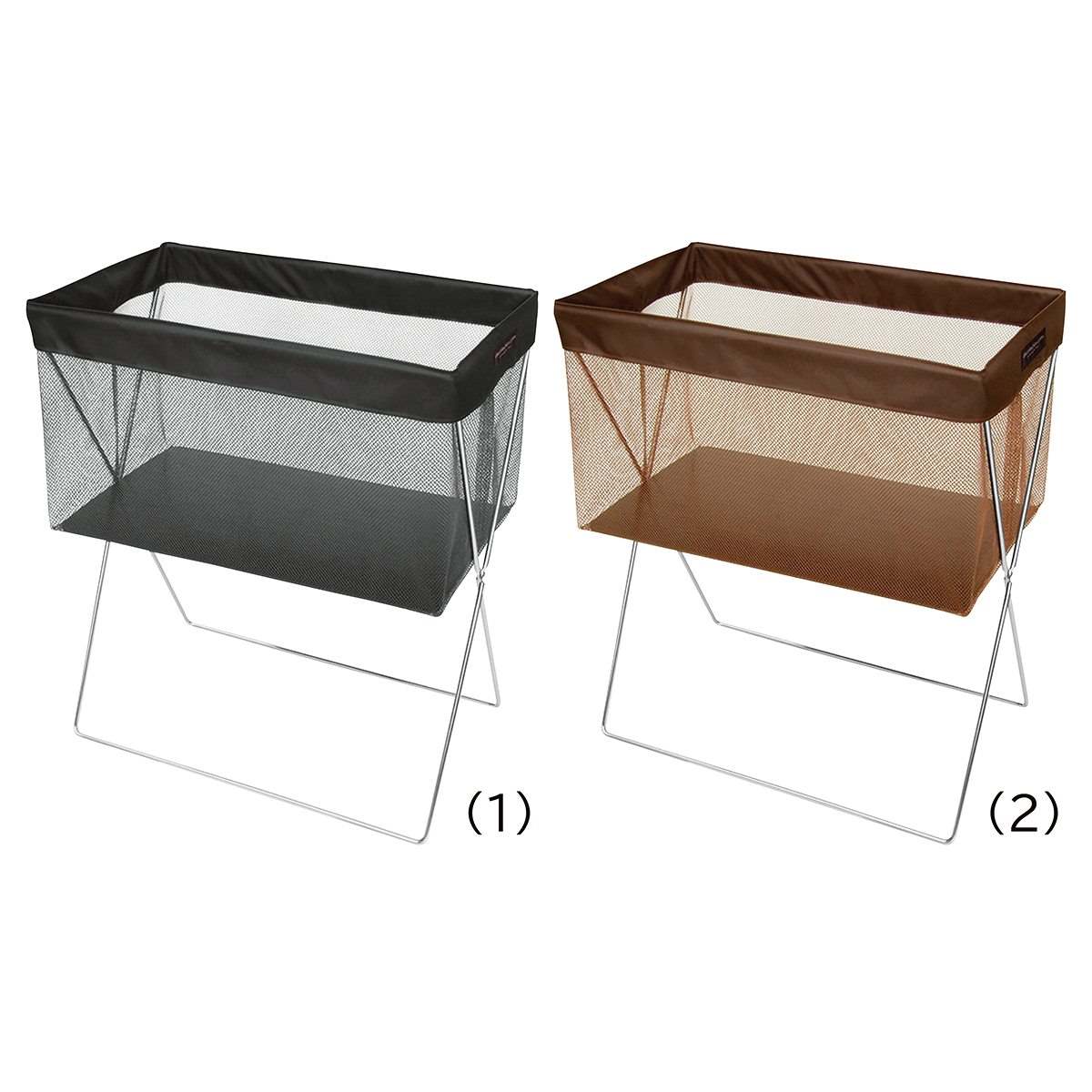 サイドワゴン 浅型 メッシュ ブラック