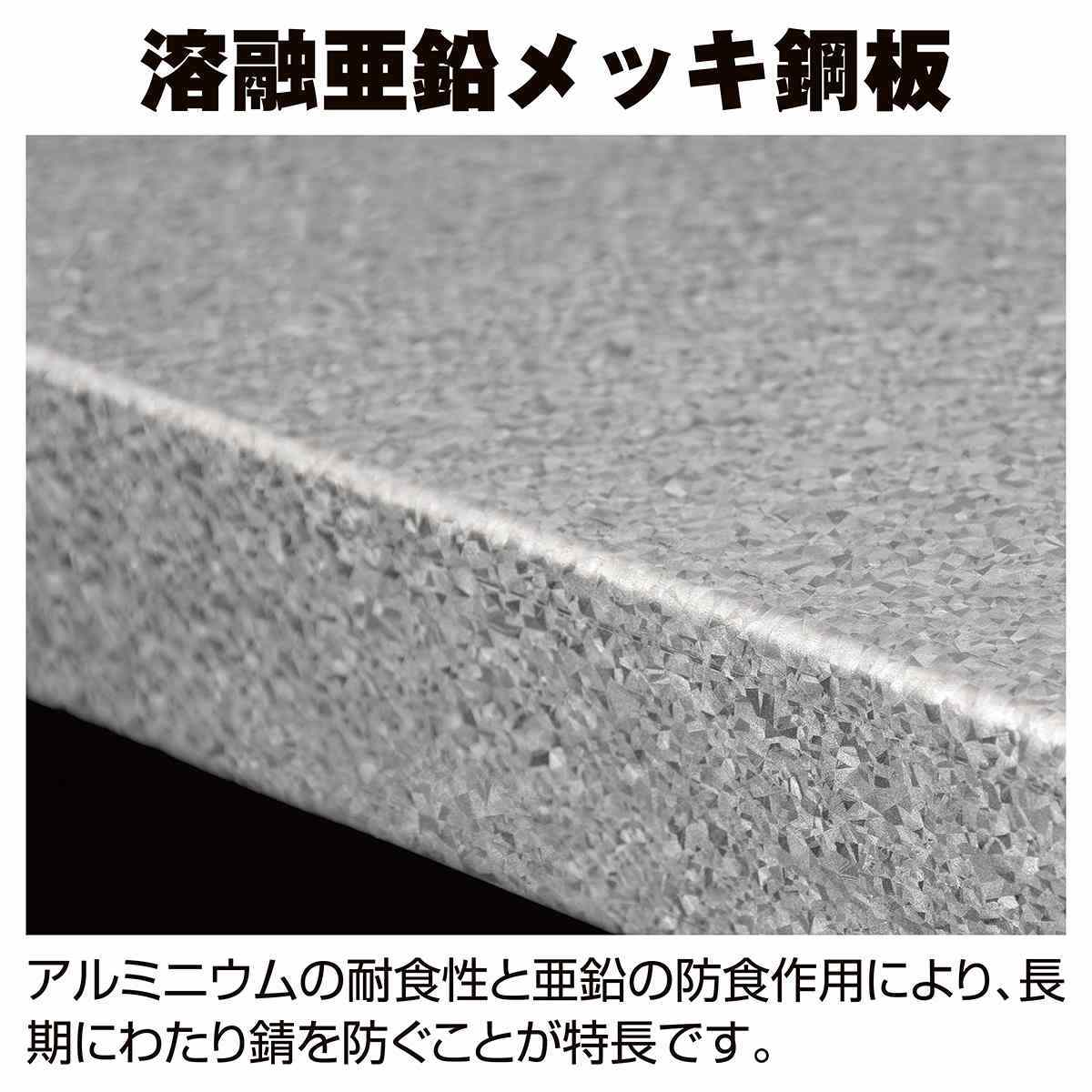 溶融亜鉛メッキシェルフラック 幅91.3cm〔ストエキオリジナル〕 3段(高さ90.5cm) 奥行36.2cm