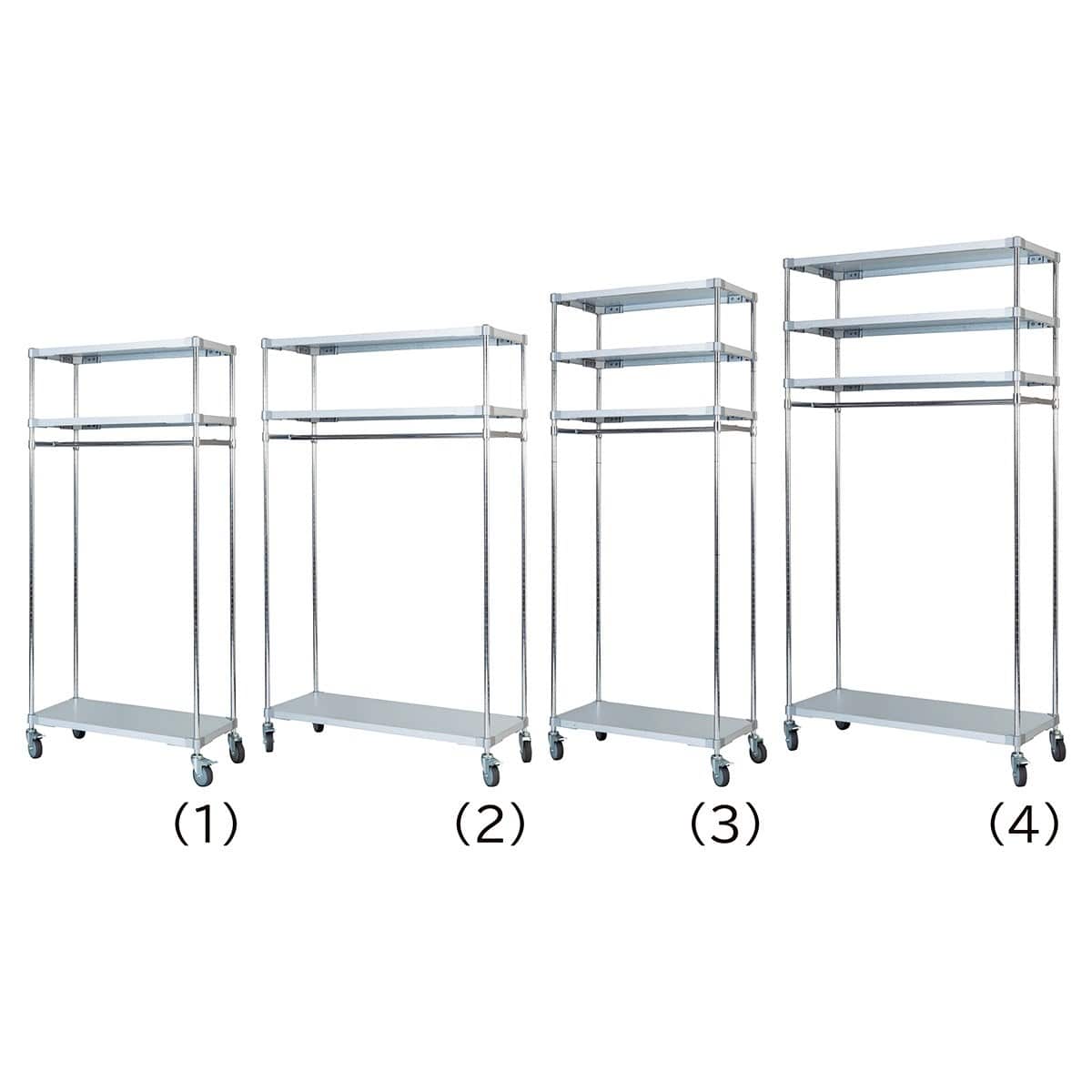 溶融亜鉛メッキハンガーラック 奥行46.3cm〔ストエキオリジナル〕 幅91.3×高さ193.5cm