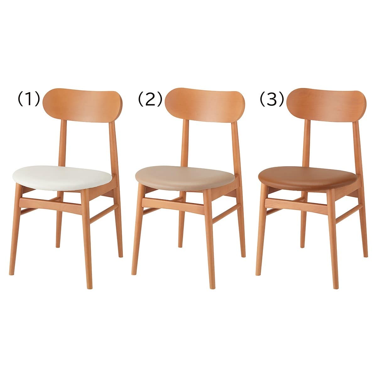 木製チェア ケルス(張地ブレッザ/シンコール社) ホワイト