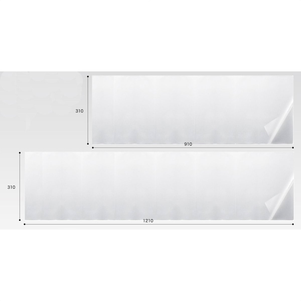 100枚 ラミネートフィルム100ミクロン(300サイズ) 31×91cm