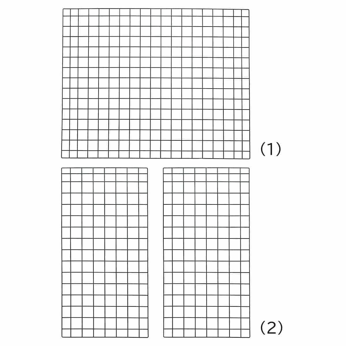 幅90×奥行45cm ブラック用下部用ネット 新型ハコマルシェワゴン 〔ストエキオリジナル〕 前板