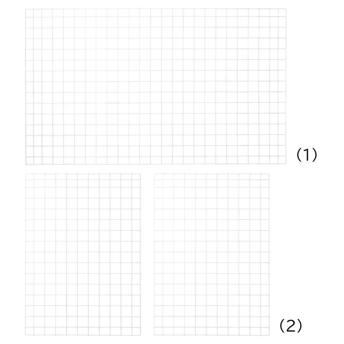 幅120×奥行60cm ホワイト用下部用ネット 新型ハコマルシェワゴン 〔ストエキオリジナル〕 前板