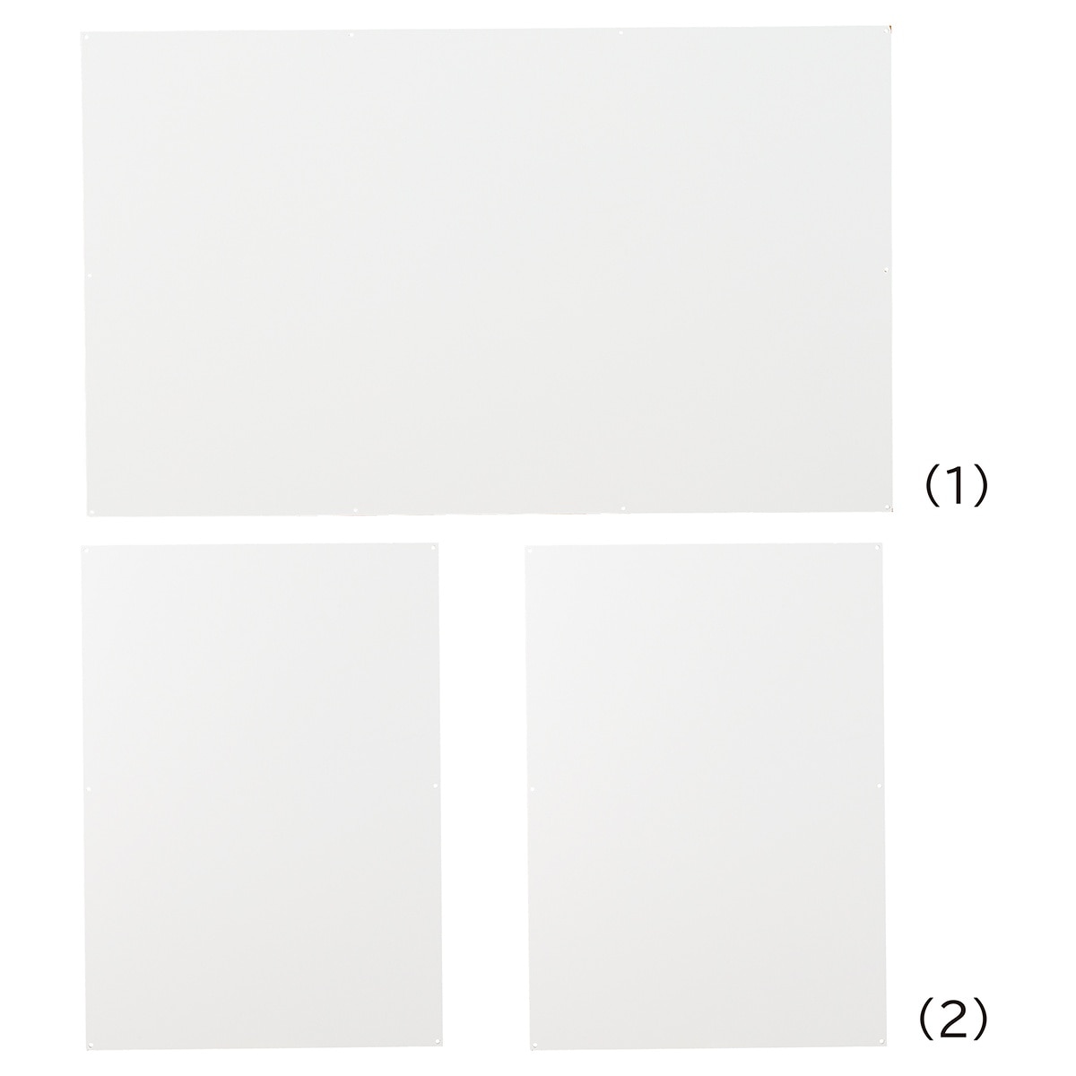 幅120×奥行60cm 幕板パネル ホワイト 新型ハコマルシェワゴン〔ストエキオリジナル〕 前板