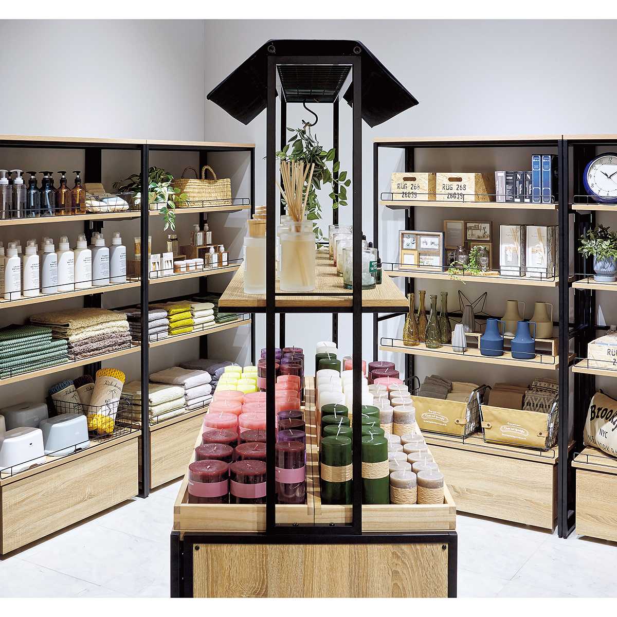 上部フレームブラック用中間棚セット 幅90cm 両面 新型ハコマルシェワゴン 〔ストエキオリジナル〕 木棚ラスティック柄